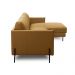 Sofá Decorativo Karine 5 Lugares Sala de estar 330cm com Chaise Pés em Aço Couro Caramelo G88 - Gran Belo