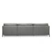 Sofá Decorativo Karine 5 Lugares Sala de estar 330cm com Chaise Pés em Aço Couro Grafite G88 - Gran Belo