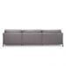Sofá Decorativo Karine 6 Lugares Sala de estar 360cm com Chaise Pés em Aço Couro Avelã G88 - Gran Belo