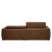 Sofá Decorativo Lorenzo 3 Lugares Sala de estar 220cm Reclinável e Retrátil Couro Marrom Claro Manchado G88 - Gran Belo