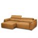 Sofá Decorativo Lorenzo 3 Lugares Sala de estar 240cm Reclinável e Retrátil Couro Caramelo Manchado G88 - Gran Belo