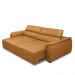 Sofá Decorativo Lorenzo 3 Lugares Sala de estar 240cm Reclinável e Retrátil Couro Caramelo Manchado G88 - Gran Belo