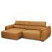 Sofá Decorativo Lorenzo 3 Lugares Sala de estar 240cm Reclinável e Retrátil Couro Caramelo Manchado G88 - Gran Belo