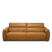 Sofá Decorativo Lorenzo 3 Lugares Sala de estar 240cm Reclinável e Retrátil Couro Caramelo Manchado G88 - Gran Belo