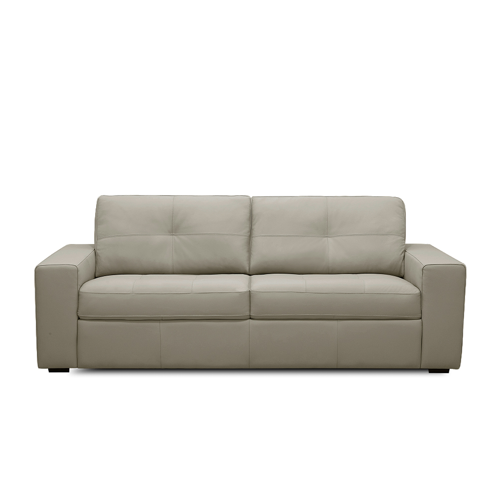 Sofá Decorativo Mendes 2 Lugares Sala de estar 150cm Pés em Madeira Couro Bege G88 - Gran Belo