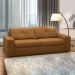 Sofá Decorativo Mendes 2 Lugares Sala de estar 150cm Pés em Madeira Couro Caramelo G88 - Gran Belo