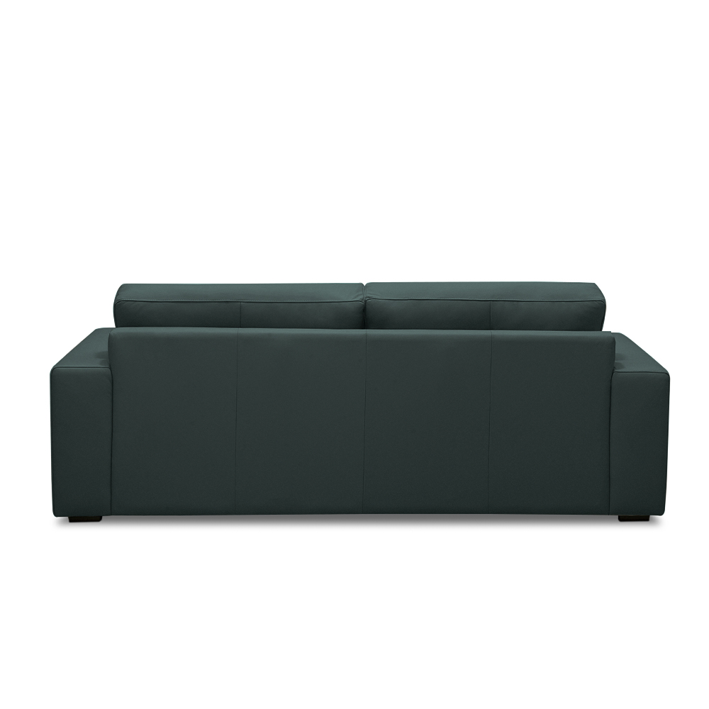 Sofá Decorativo Mendes 2 Lugares Sala de estar 150cm Pés em Madeira Couro Verde Musgo G88 - Gran Belo