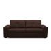 Sofá Decorativo Mendes 2 Lugares Sala de estar 205cm Pés em Madeira Couro Marrom Chocolate G88 - Gran Belo