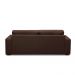 Sofá Decorativo Mendes 3 Lugares Sala de estar 235cm Pés em Madeira Couro Marrom Chocolate G88 - Gran Belo