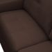 Sofá Decorativo Mendes 3 Lugares Sala de estar 235cm Pés em Madeira Couro Marrom Chocolate G88 - Gran Belo