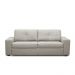 Sofá Decorativo Mendes 3 Lugares Sala de estar 235cm Pés em Madeira Couro Off White G88 - Gran Belo