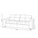 Sofá Decorativo Mendes 3 Lugares Sala de estar 235cm Pés em Madeira Couro Off White G88 - Gran Belo