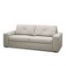 Sofá Decorativo Mendes 3 Lugares Sala de estar 235cm Pés em Madeira Couro Off White G88 - Gran Belo