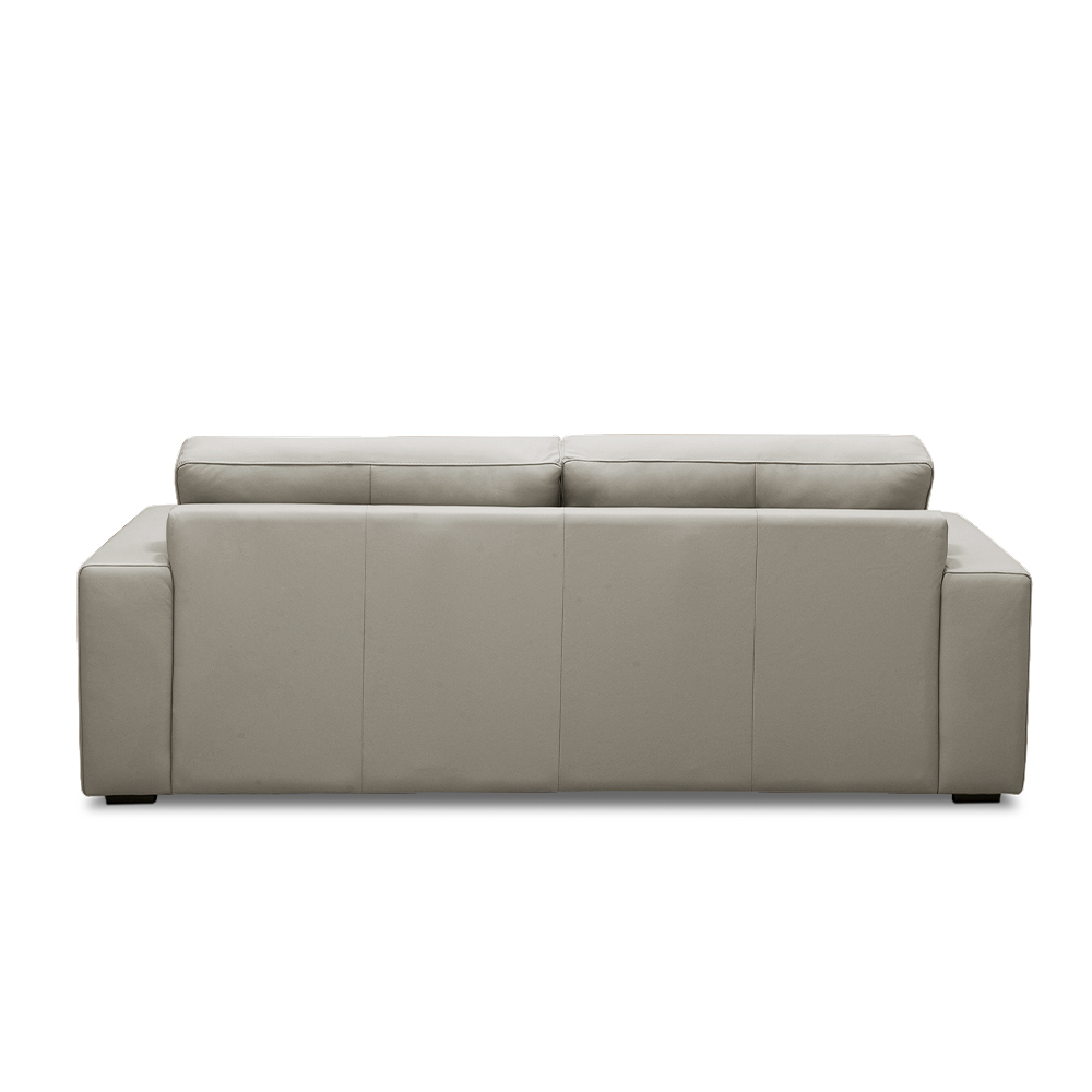 Sofá Decorativo Mendes 3 Lugares Sala de estar 235cm Pés em Madeira Couro Off White G88 - Gran Belo