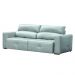 Sofá Decorativo Monica 3 Lugares Sala de estar 252cm Reclinável e Retrátil Couro Azul Claro G40 - Gran Belo