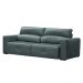 Sofá Decorativo Monica 3 Lugares Sala de estar 252cm Reclinável e Retrátil Couro Azul Majestic G40 - Gran Belo