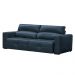 Sofá Decorativo Monica 3 Lugares Sala de estar 252cm Reclinável e Retrátil Couro Azul Marinho Brilho G40 - Gran Belo