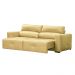 Sofá Decorativo Monica 3 Lugares Sala de estar 252cm Reclinável e Retrátil Couro Bege G40 - Gran Belo