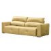 Sofá Decorativo Monica 3 Lugares Sala de estar 252cm Reclinável e Retrátil Couro Bege G40 - Gran Belo
