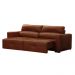 Sofá Decorativo Monica 3 Lugares Sala de estar 252cm Reclinável e Retrátil Couro Conhaque Brilho G40 - Gran Belo