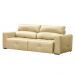 Sofá Decorativo Monica 3 Lugares Sala de estar 252cm Reclinável e Retrátil Couro Creme G40 - Gran Belo