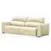 Sofá Decorativo Monica 3 Lugares Sala de estar 252cm Reclinável e Retrátil Couro Off White G40 - Gran Belo