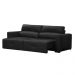 Sofá Decorativo Monica 3 Lugares Sala de estar 252cm Reclinável e Retrátil Couro Preto G40 - Gran Belo