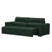 Sofá Decorativo Monica 3 Lugares Sala de estar 252cm Reclinável e Retrátil Couro Verde Esmeralda Brilho G40 - Gran Belo