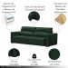 Sofá Decorativo Monica 3 Lugares Sala de estar 252cm Reclinável e Retrátil Couro Verde Esmeralda Brilho G40 - Gran Belo