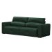 Sofá Decorativo Monica 3 Lugares Sala de estar 252cm Reclinável e Retrátil Couro Verde Esmeralda Brilho G40 - Gran Belo