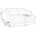Sofá Decorativo Piece Bipartido Retrátil Sala de Estar 175cm Couro Conhaque G58 - Gran Belo