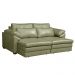 Sofá Decorativo Piece Bipartido Retrátil Sala de Estar 175cm Couro Fendi G58 - Gran Belo