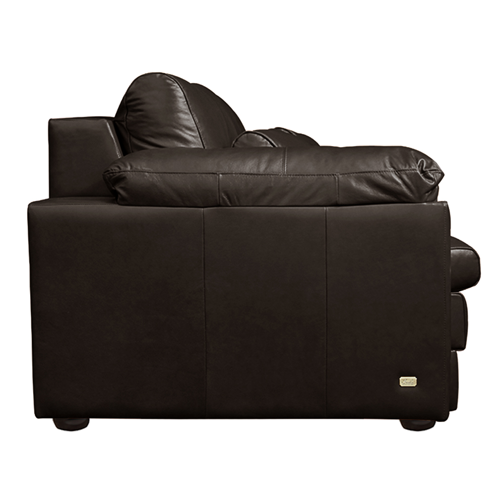 Sofá Decorativo Piece Bipartido Retrátil Sala de Estar 175cm Couro Marrom G58 - Gran Belo