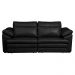 Sofá Decorativo Piece Bipartido Retrátil Sala de Estar 175cm Couro Preto G58 - Gran Belo