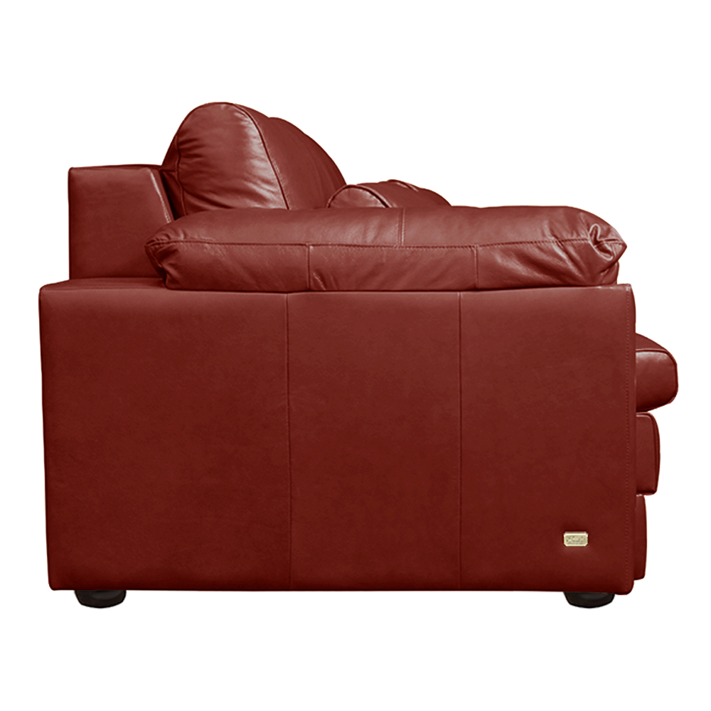 Sofá Decorativo Piece Bipartido Retrátil Sala de Estar 175cm Couro Vermelho G58 - Gran Belo