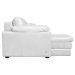 Sofá Decorativo Piece Bipartido Retrátil Sala de Estar 215cm Couro Branco G58 - Gran Belo