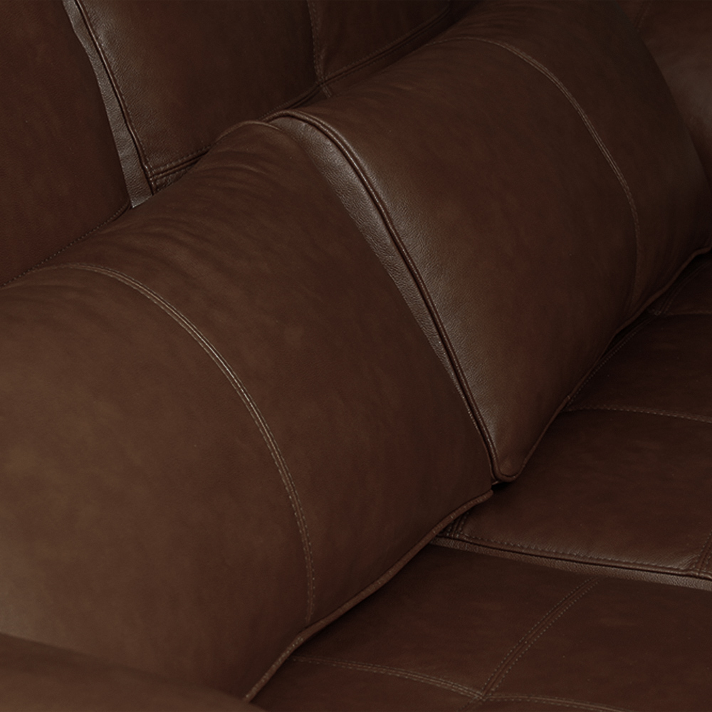 Sofá Decorativo Piece Bipartido Retrátil Sala de Estar 215cm Couro Caramelo G58 - Gran Belo