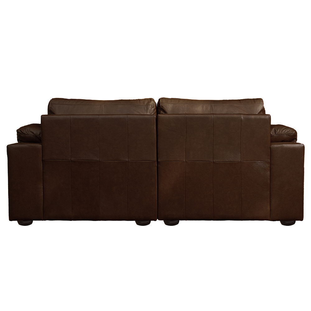 Sofá Decorativo Piece Bipartido Retrátil Sala de Estar 215cm Couro Caramelo G58 - Gran Belo