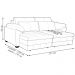Sofá Decorativo Piece Bipartido Retrátil Sala de Estar 215cm Couro Conhaque G58 - Gran Belo