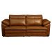 Sofá Decorativo Piece Bipartido Retrátil Sala de Estar 215cm Couro Conhaque G58 - Gran Belo