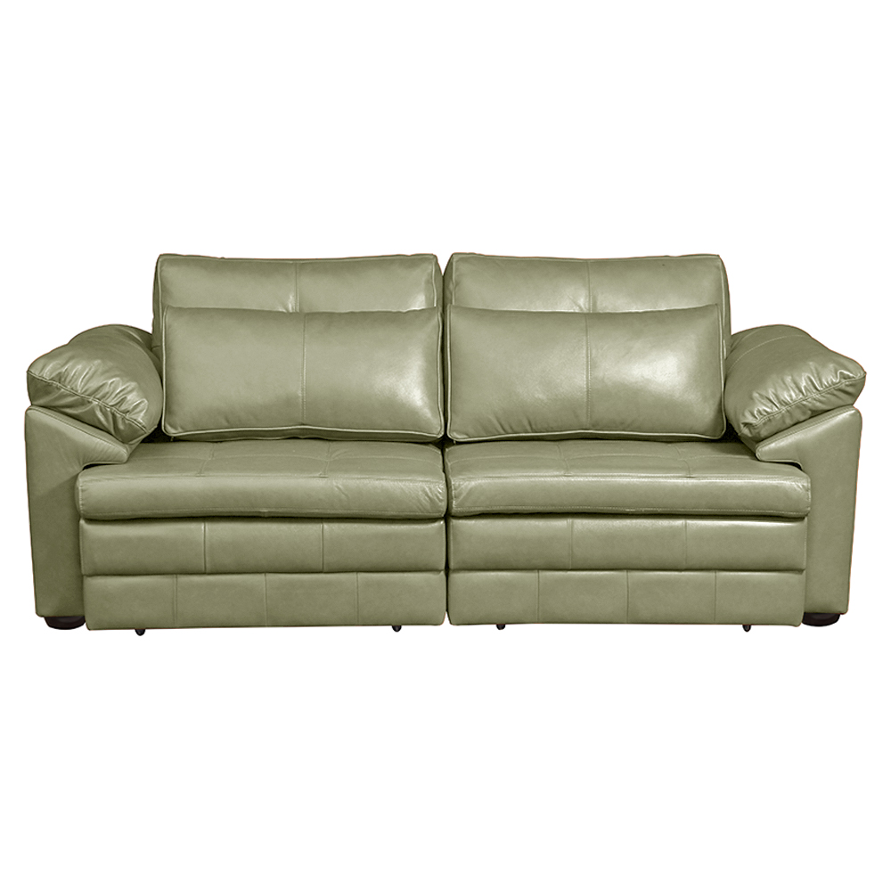 Sofá Decorativo Piece Bipartido Retrátil Sala de Estar 215cm Couro Fendi G58 - Gran Belo