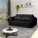Sofá Decorativo Piece Bipartido Retrátil Sala de Estar 215cm Couro Preto G58 - Gran Belo