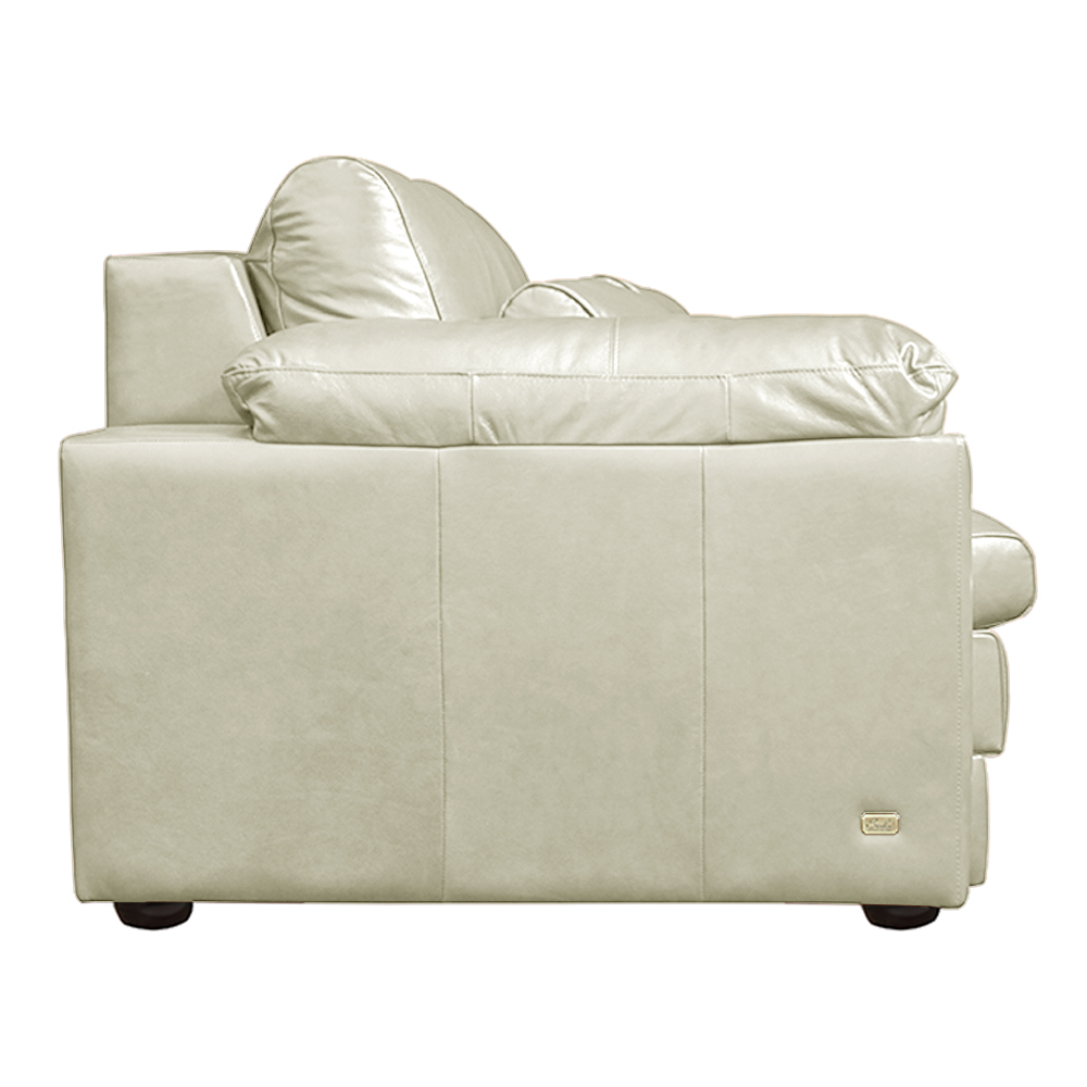Sofá Decorativo Piece Bipartido Retrátil Sala de Estar 215cm Couro Tiza G58 - Gran Belo