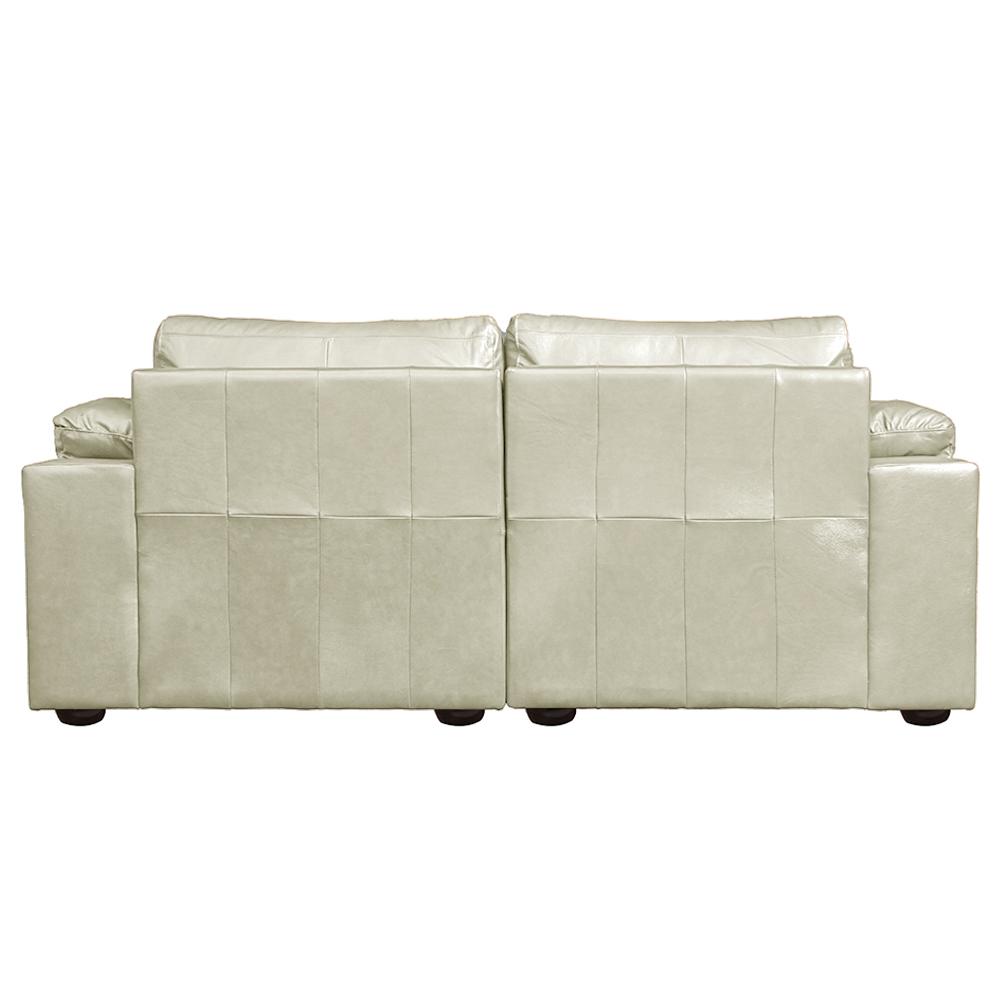 Sofá Decorativo Piece Bipartido Retrátil Sala de Estar 215cm Couro Tiza G58 - Gran Belo