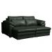 Sofá Decorativo Piece Bipartido Retrátil Sala de Estar 215cm Couro Verde G58 - Gran Belo