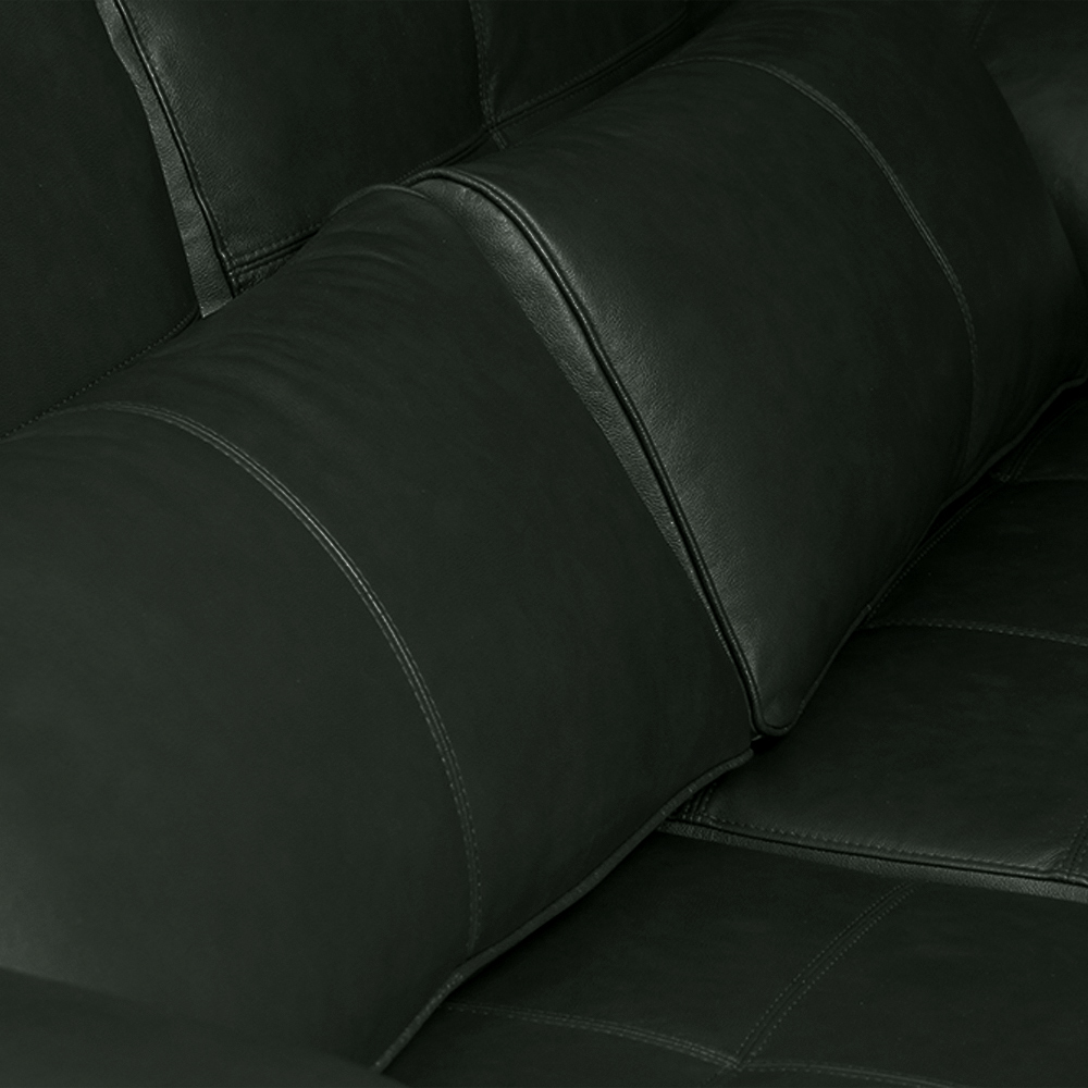 Sofá Decorativo Piece Bipartido Retrátil Sala de Estar 215cm Couro Verde G58 - Gran Belo