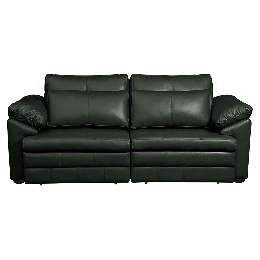 Sofá Decorativo Piece Bipartido Retrátil Sala de Estar 215cm Couro Verde G58 - Gran Belo