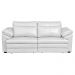 Sofá Decorativo Piece Bipartido Retrátil Sala de Estar 250cm Couro Branco G58 - Gran Belo