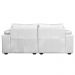 Sofá Decorativo Piece Bipartido Retrátil Sala de Estar 250cm Couro Branco G58 - Gran Belo