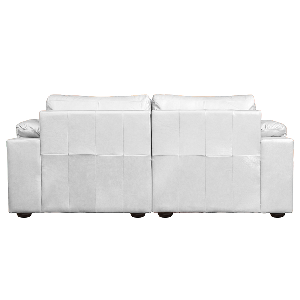 Sofá Decorativo Piece Bipartido Retrátil Sala de Estar 250cm Couro Branco G58 - Gran Belo